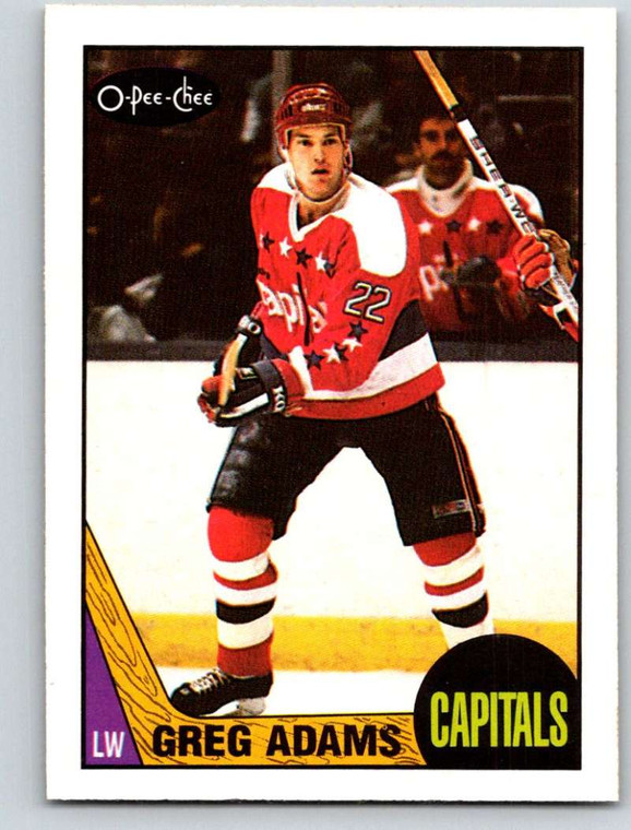 SOLD 183631 1987-88 O-Pee-Chee #139 Greg Adams VG Washington Capitals 