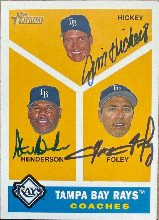 Steve Henderson, Tom Foley and Jim Hickey Autographed 2009 Topps Heritage #462 SP