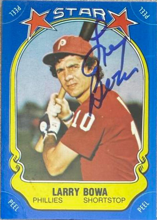 Larry Bowa Autographed 1981 Fleer Star Stickers #20 