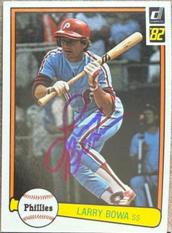 Larry Bowa Autographed 1982 Donruss #63 Philadelphia Phillies Card