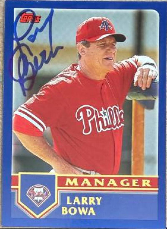Larry Bowa Autographed 2003 Topps #283 MGR