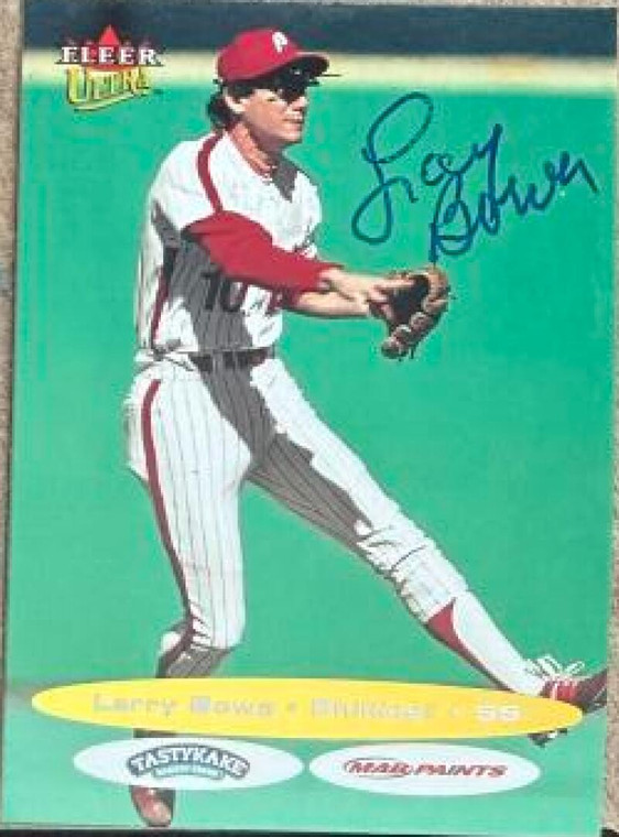 Larry Bowa Autographed 2003 Ultra Tastykake / MAB Paints Philadelphia Phillies All-Vet Team SGA #6  