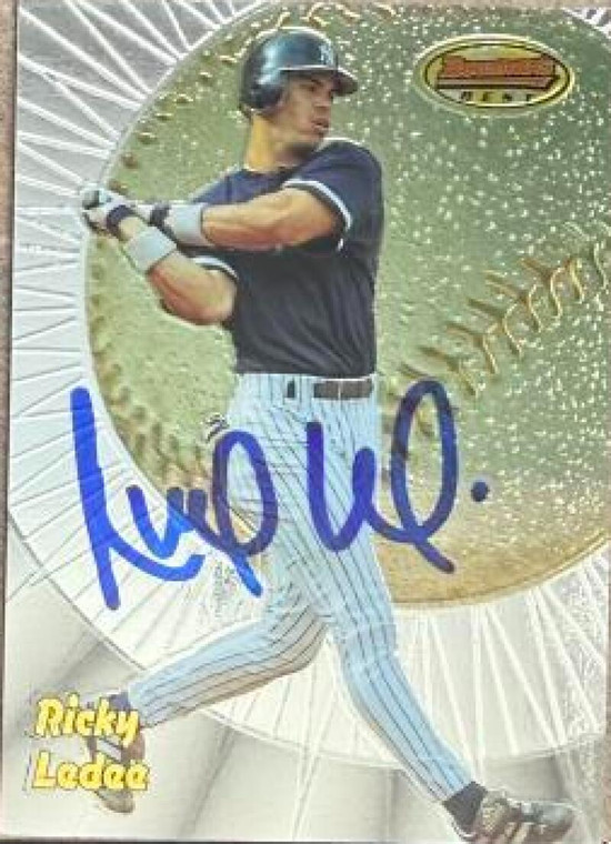 Ricky Ledee Autographed 1998 Bowman's Best #139 