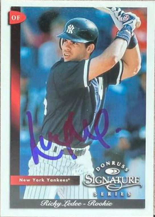 Ricky Ledee Autographed 1998 Donruss Signature #95 ROO