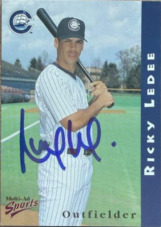 Ricky Ledee Autographed 1998 Multi-Ad Columbus Clippers #20  