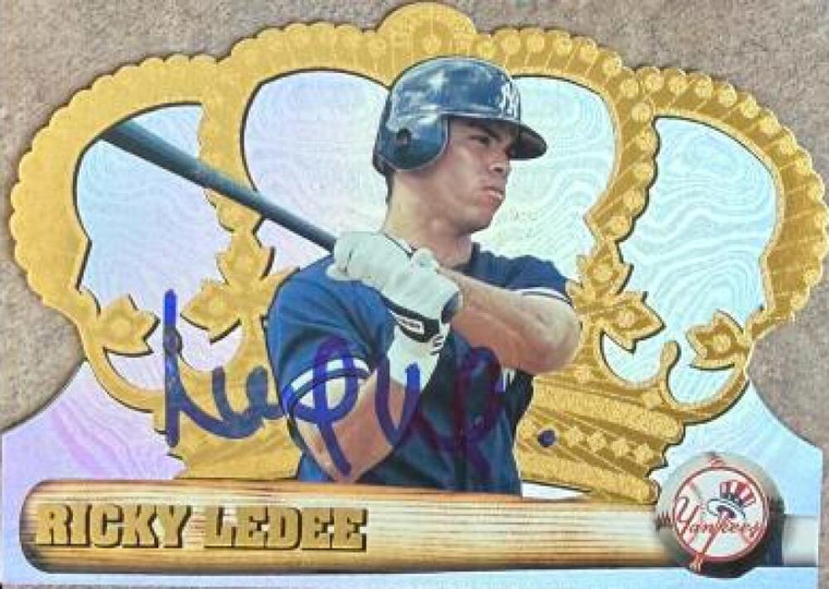 Ricky Ledee Autographed 1998 Pacific Crown Royale #96 