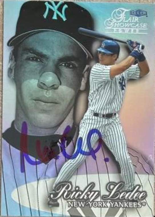 Ricky Ledee Autographed 1999 Flair Showcase #118 