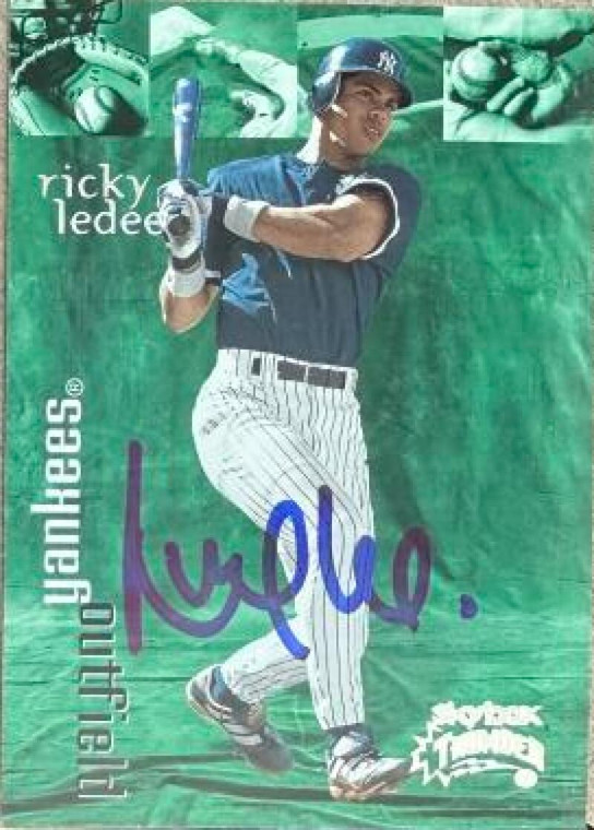 Ricky Ledee Autographed 1999 SkyBox Thunder #275 