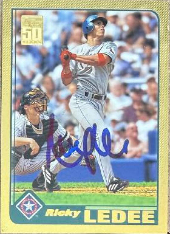 Ricky Ledee Autographed 2001 Topps - Gold #654 SN2001