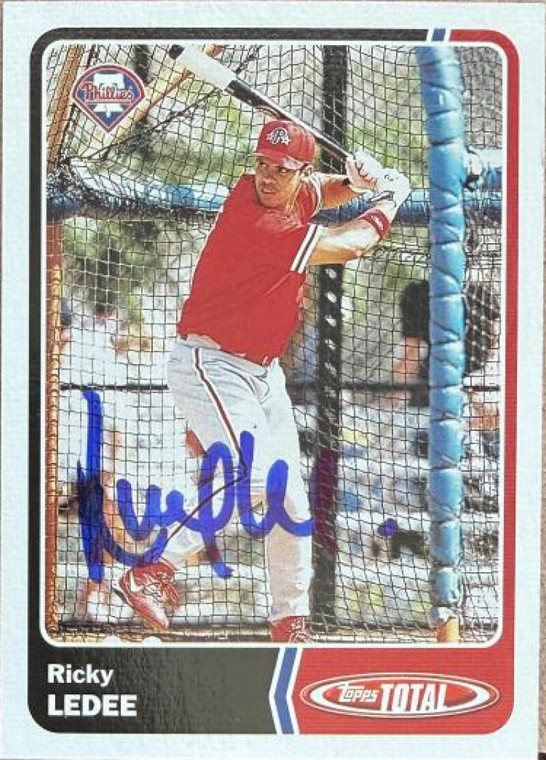 Ricky Ledee Autographed 2003 Topps Total #657 