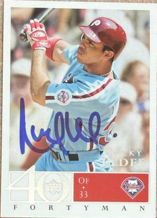 Ricky Ledee Autographed 2003 Upper Deck 40-Man #683 