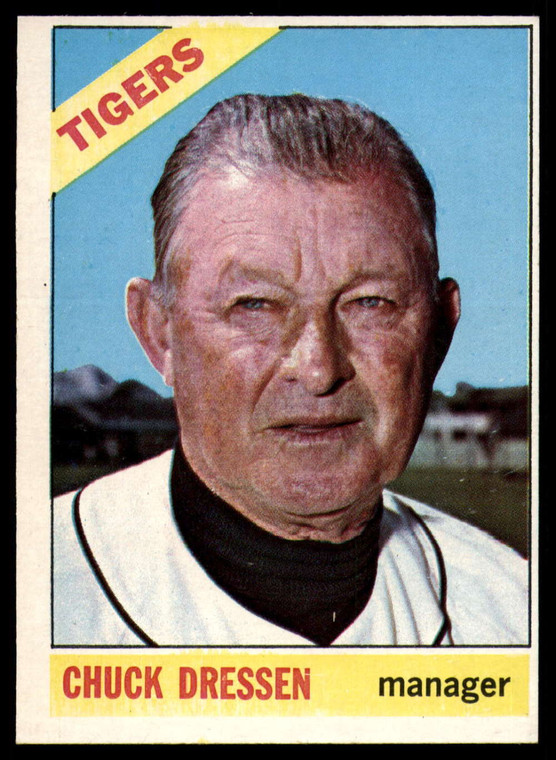 1966 Topps #187 Chuck Dressen MG VG Detroit Tigers 