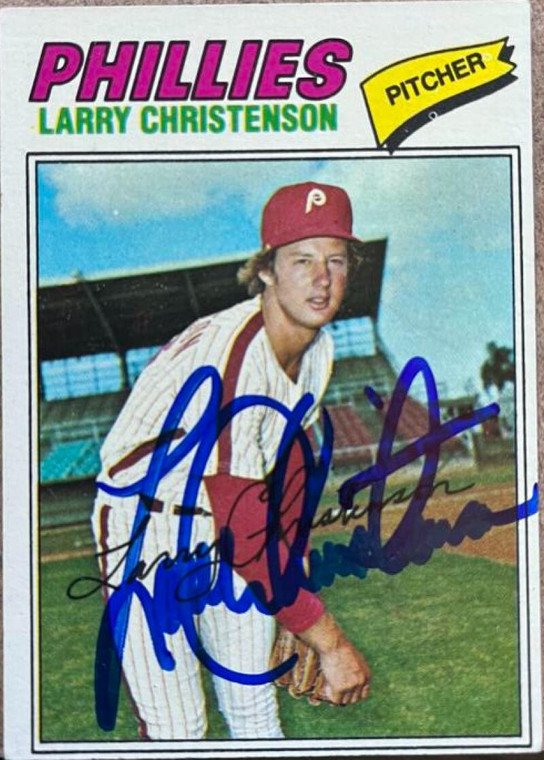 Larry Christenson Autographed 1977 Topps #59