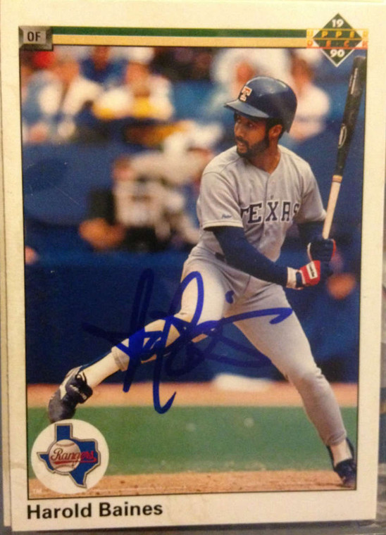 SOLD 1190 Harold Baines Autographed 1990 Upper Deck #353