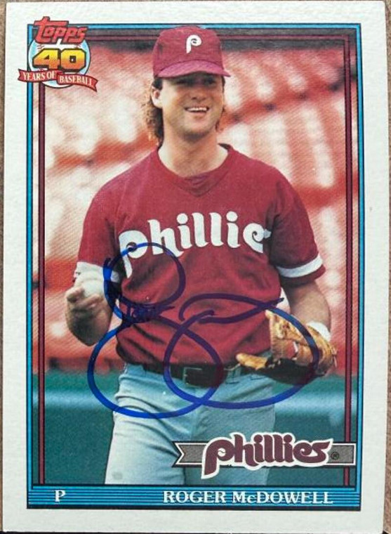 Roger McDowell Autographed 1991 Topps #43