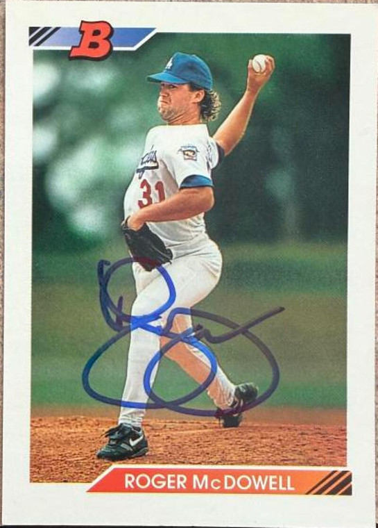 Roger McDowell Autographed 1992 Bowman #657
