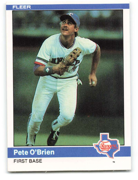 1984 Fleer #423 Pete O'Brien VG RC Rookie Texas Rangers 