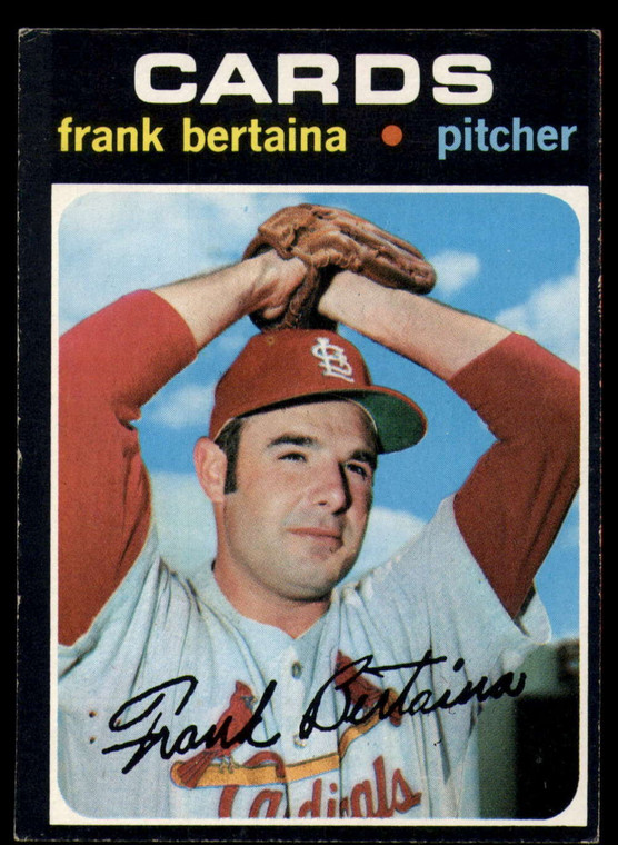 SOLD 141097 1971 Topps #422 Frank Bertaina VG St. Louis Cardinals 