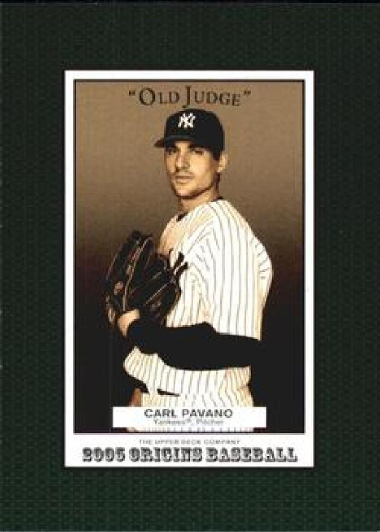 2005 UD Origins Old Judge #21 Carl Pavano NM-MT New York Yankees 