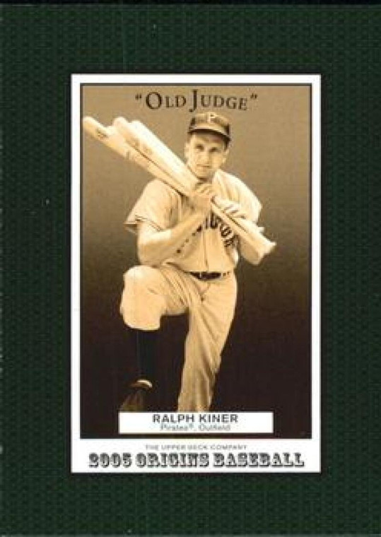 2005 UD Origins Old Judge #110 Ralph Kiner NM-MT Pittsburgh Pirates 
