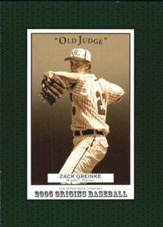 2005 UD Origins Old Judge #174 Zack Greinke NM-MT Kansas City Royals 