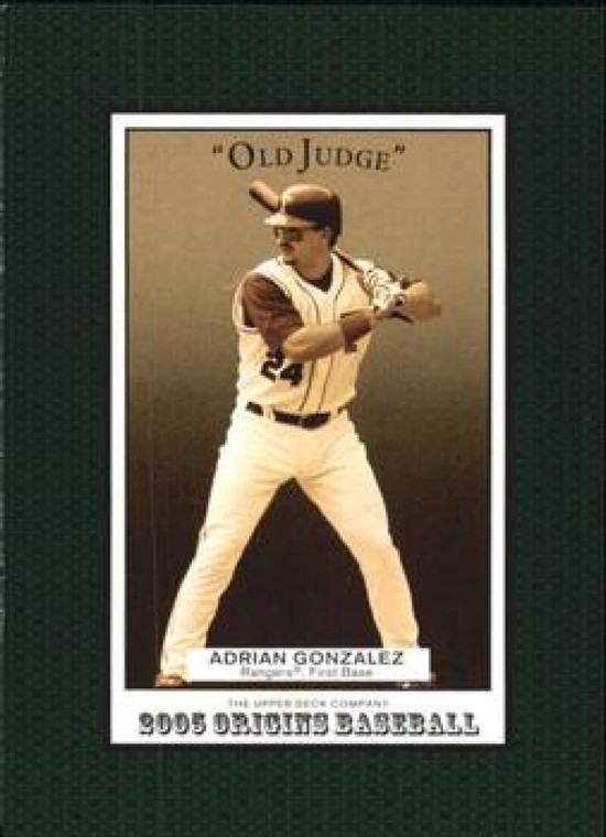 2005 UD Origins Old Judge #177 Adrian Gonzalez NM-MT Texas Rangers 