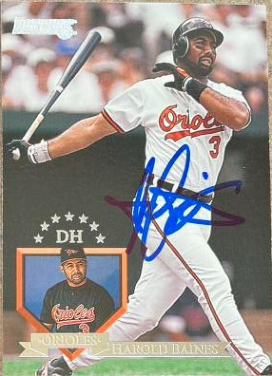 SOLD 1196 Harold Baines Autographed 1995 Donruss #538