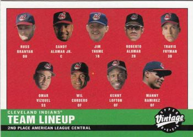 2001 Upper Deck Vintage #56 Kenny Lofton/Sandy Alomar Jr./Jim Thome/Russell Branyan/Roberto Alomar/Wil Cordero/Travis Fryman
