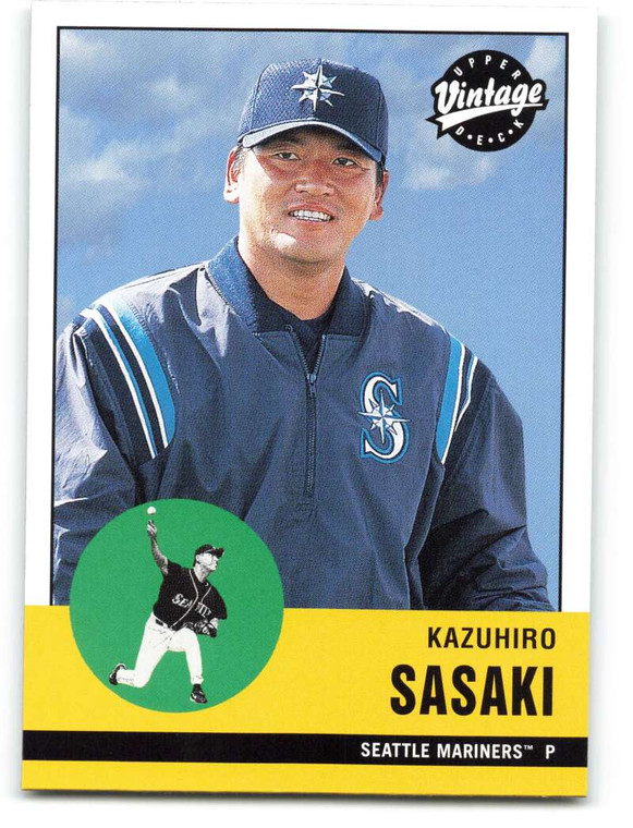 2001 Upper Deck Vintage #60 Kazuhiro Sasaki NM-MT  Seattle Mariners 