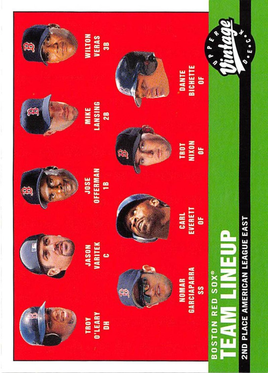 2001 Upper Deck Vintage #103 Trot Nixon/Nomar Garciaparra/Troy O'Leary/Jose Offerman/Dante Bichette/Carl Everett/Mike La