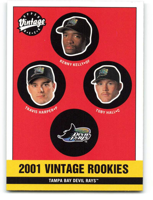 2001 Upper Deck Vintage #344 Toby Hall/Travis Harper/Kenny Kelly NM-MT  Tampa Bay Devil Rays 