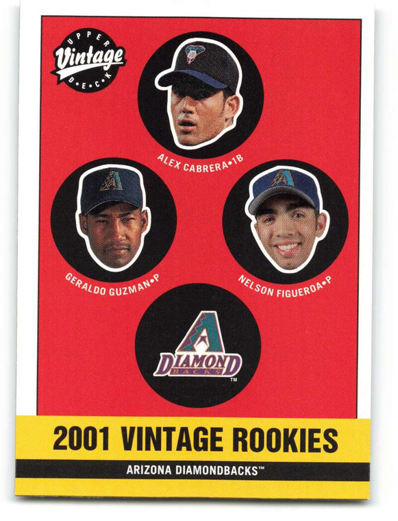 2001 Upper Deck Vintage #360 Geraldo Guzman/Nelson Figueroa/Alex Cabrera NM-MT  Arizona Diamondbacks 