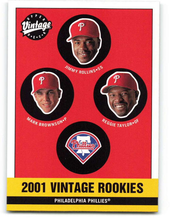 2001 Upper Deck Vintage #367 Mark Brownson/Reggie Taylor/Jimmy Rollins NM-MT  Philadelphia Phillies 