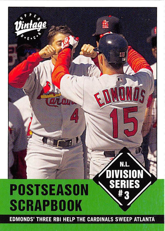 2001 Upper Deck Vintage #371 Jim Edmonds SH NM-MT  St. Louis Cardinals 
