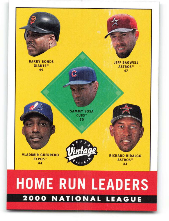 2001 Upper Deck Vintage #394 Barry Bonds/Richard Hidalgo/Sammy Sosa/Vladimir Guerrero/Jeff Bagwell LL NM-MT  Houston Ast