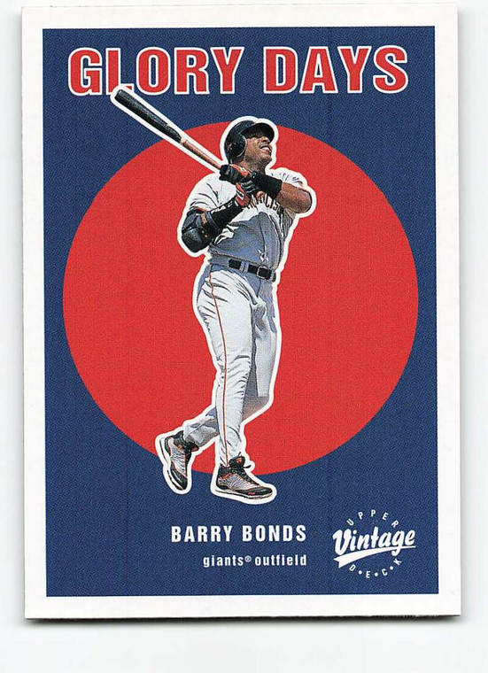 2001 Upper Deck Vintage Glory Days #G8 Barry Bonds NM-MT  San Francisco Giants 