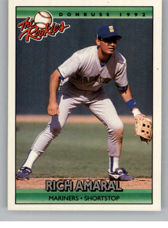 1992 Donruss The Rookies #3 Rich Amaral VG RC Rookie Seattle Mariners 