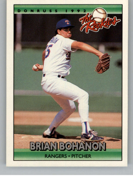 1992 Donruss The Rookies #11 Brian Bohanon VG Texas Rangers 
