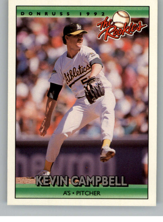 1992 Donruss The Rookies #21 Kevin Campbell VG RC Rookie Oakland Athletics 