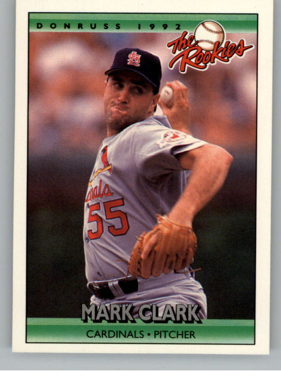 1992 Donruss The Rookies #25 Mark Clark VG RC Rookie St. Louis Cardinals 