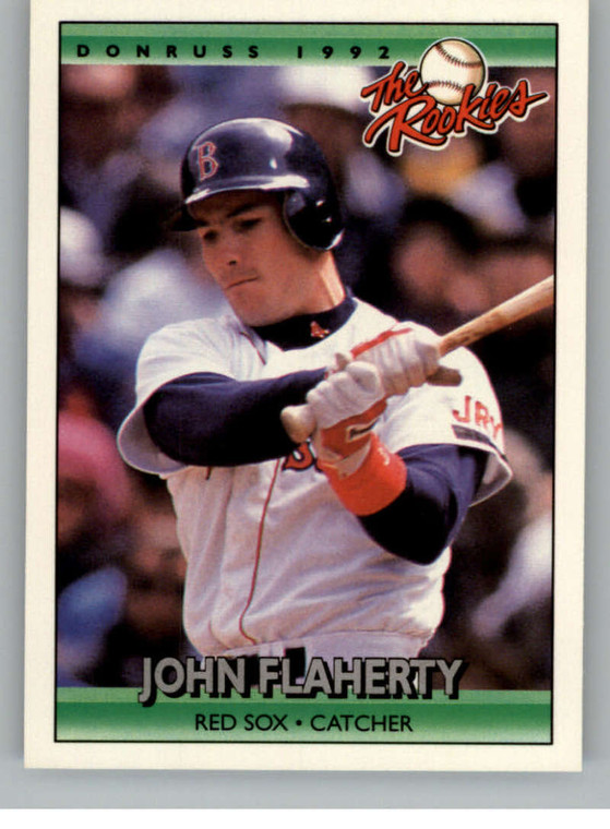 1992 Donruss The Rookies #37 John Flaherty VG RC Rookie Boston Red Sox 