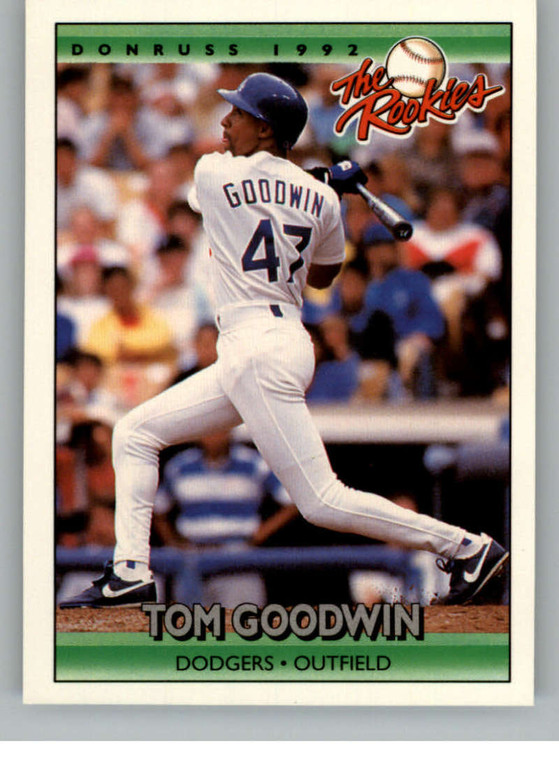 1992 Donruss The Rookies #43 Tom Goodwin VG Los Angeles Dodgers 