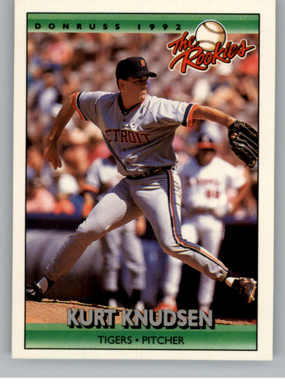 1992 Donruss The Rookies #62 Kurt Knudsen VG RC Rookie Detroit Tigers 
