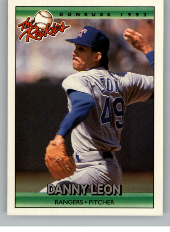 1992 Donruss The Rookies #64 Danny Leon VG RC Rookie Texas Rangers 