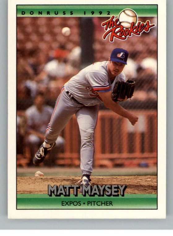 1992 Donruss Rookies #71 Matt Maysey VG RC Rookie Montreal Expos 