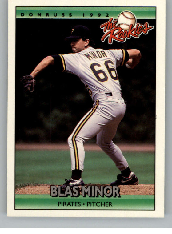 1992 Donruss The Rookies #81 Blas Minor VG RC Rookie Pittsburgh Pirates 