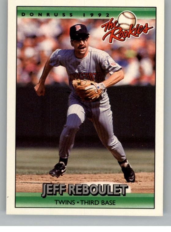 1992 Donruss The Rookies #100 Jeff Reboulet VG Minnesota Twins 