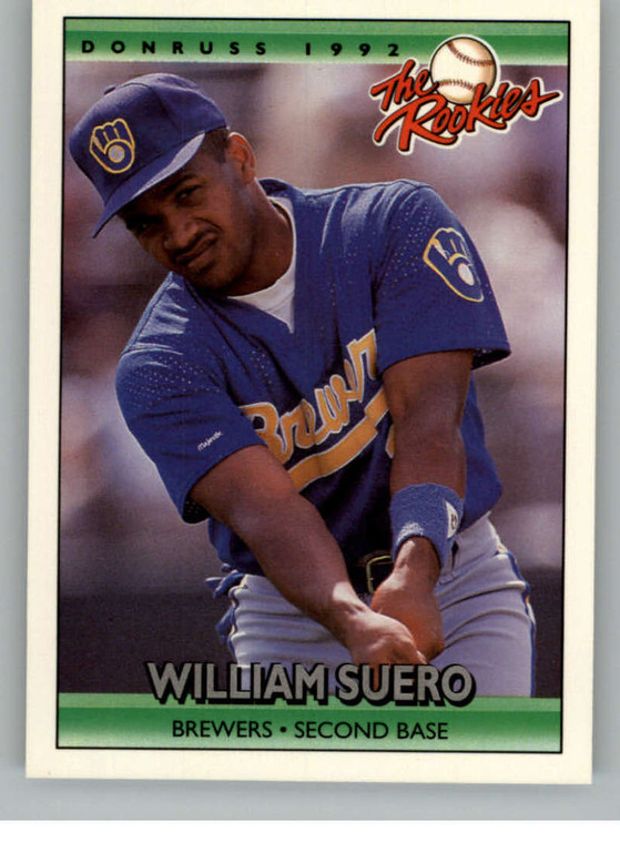 1992 Donruss The Rookies #113 William Suero VG Milwaukee Brewers 