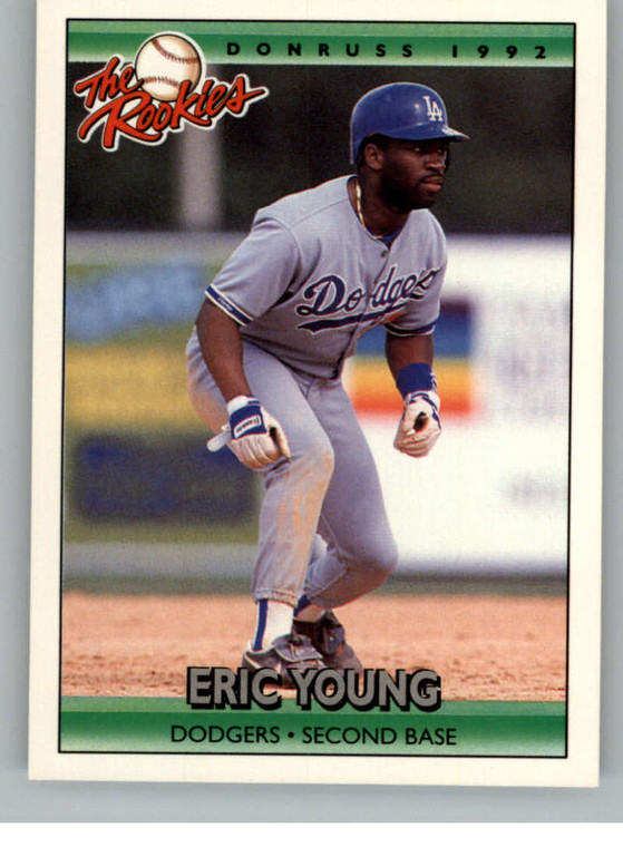 1992 Donruss The Rookies #128 Eric Young VG RC Rookie Los Angeles Dodgers 