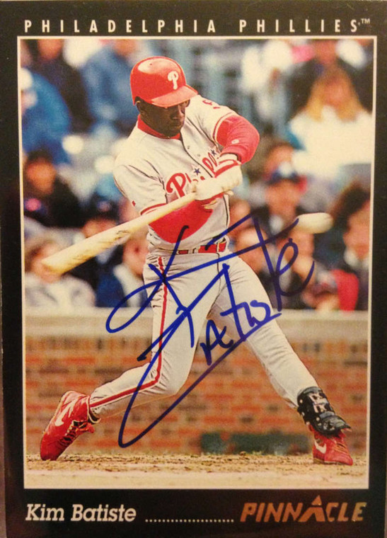Kim Batiste Autographed 1993 Pinnacle #390